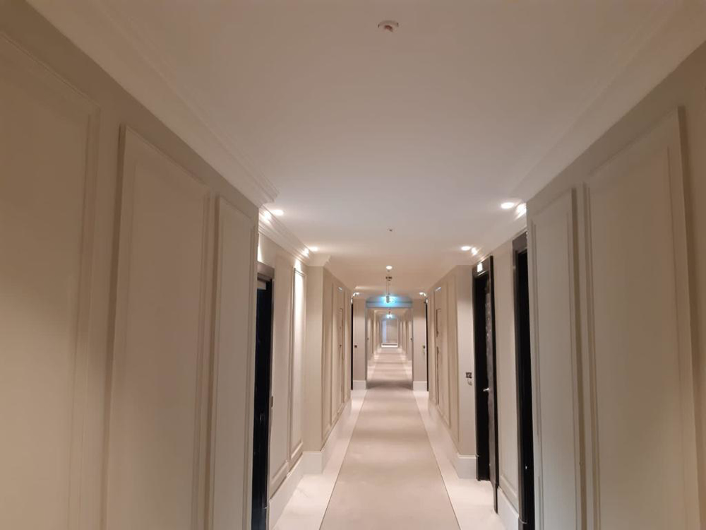 fairmont hotel corridor cornice and panel
